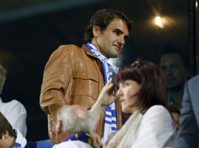 Roger Federer in tribuna